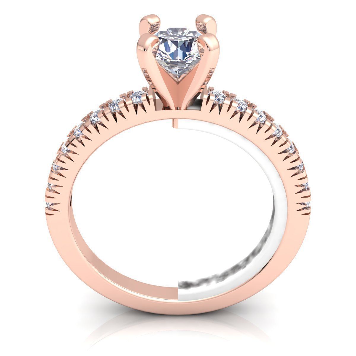 Woman Ring  3D print model_4