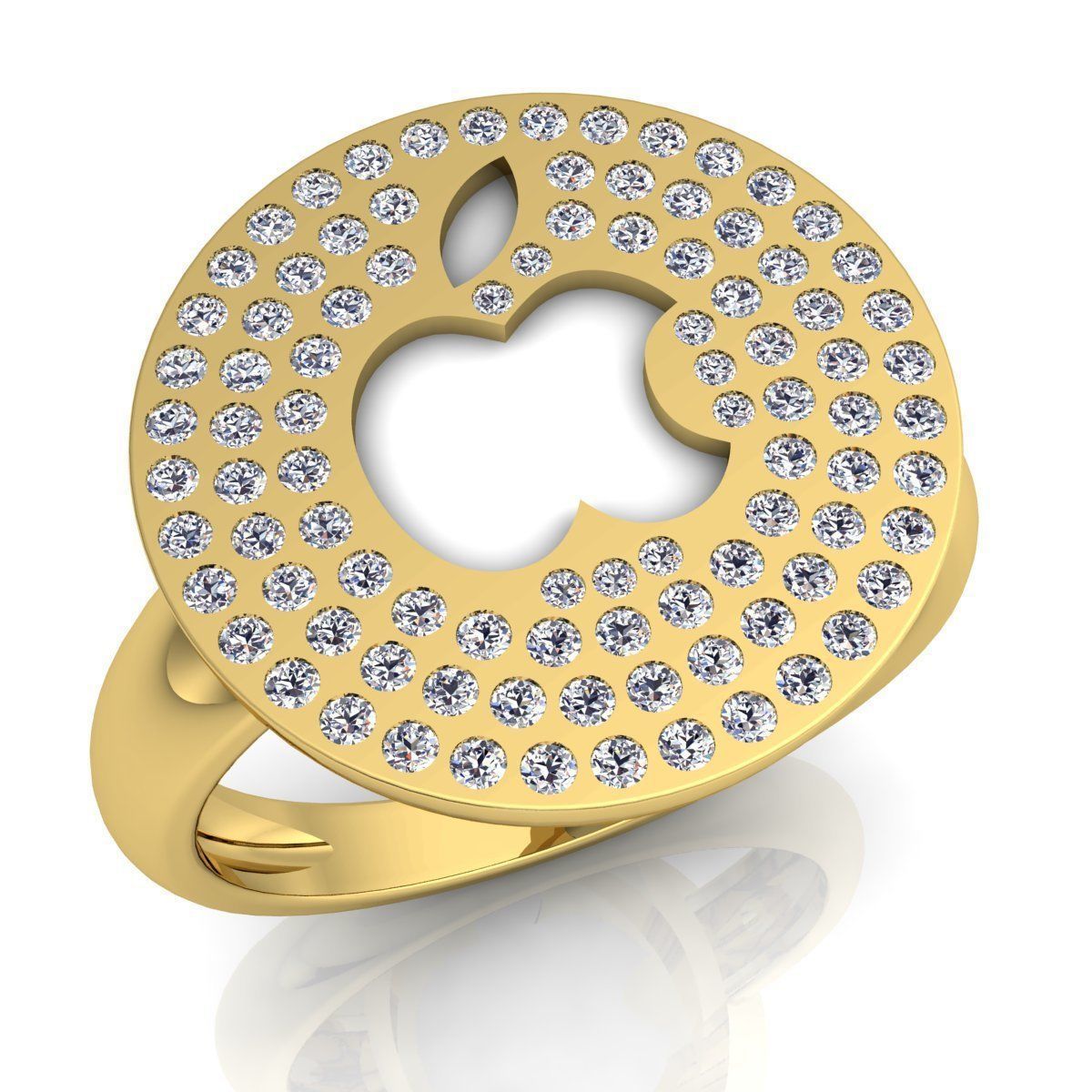 Apple Ring 3D print model_1