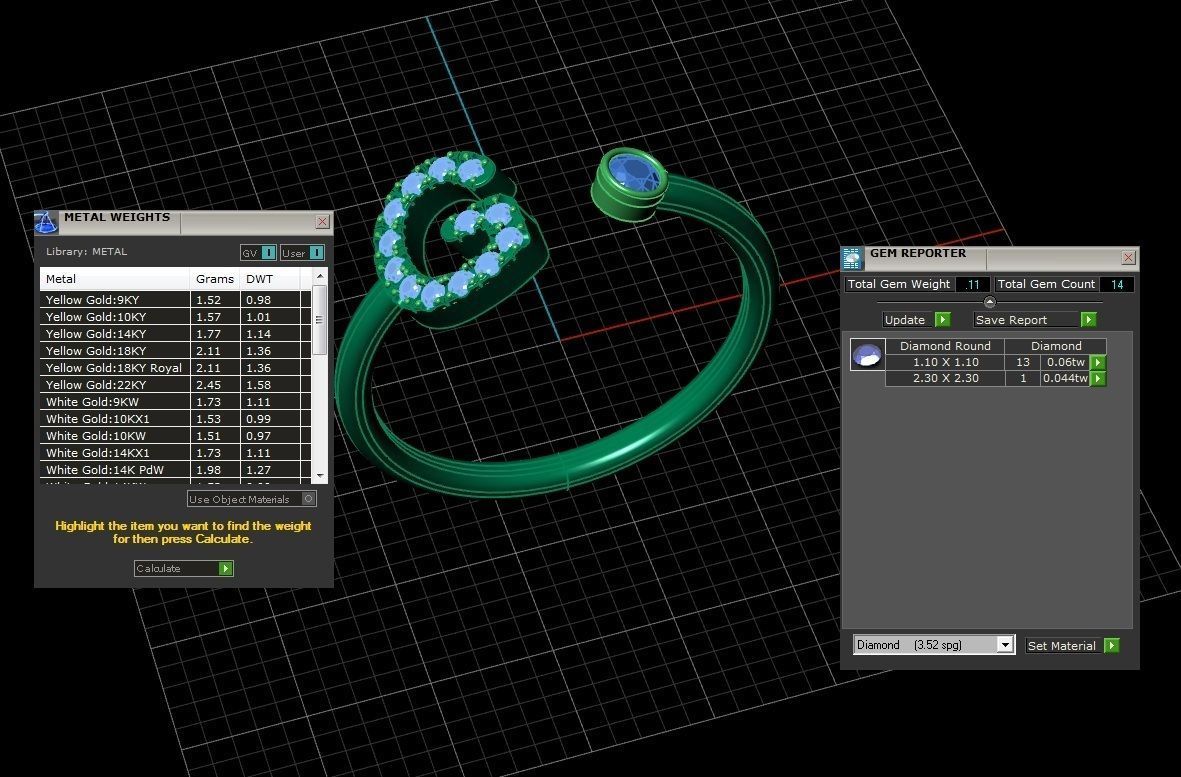 Letter Jewelry Ring 3D print model_7