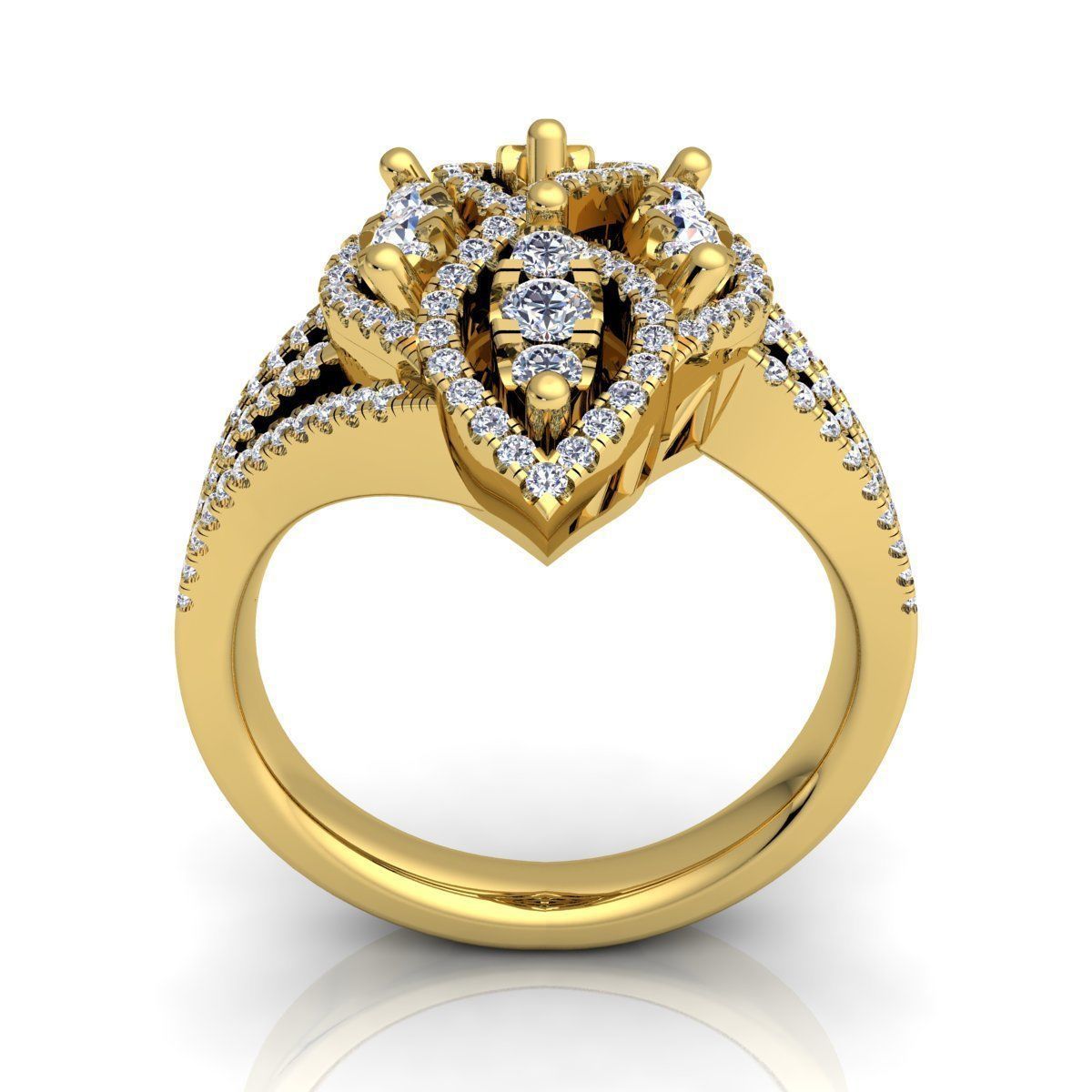 Royal Ring  3D print model_3