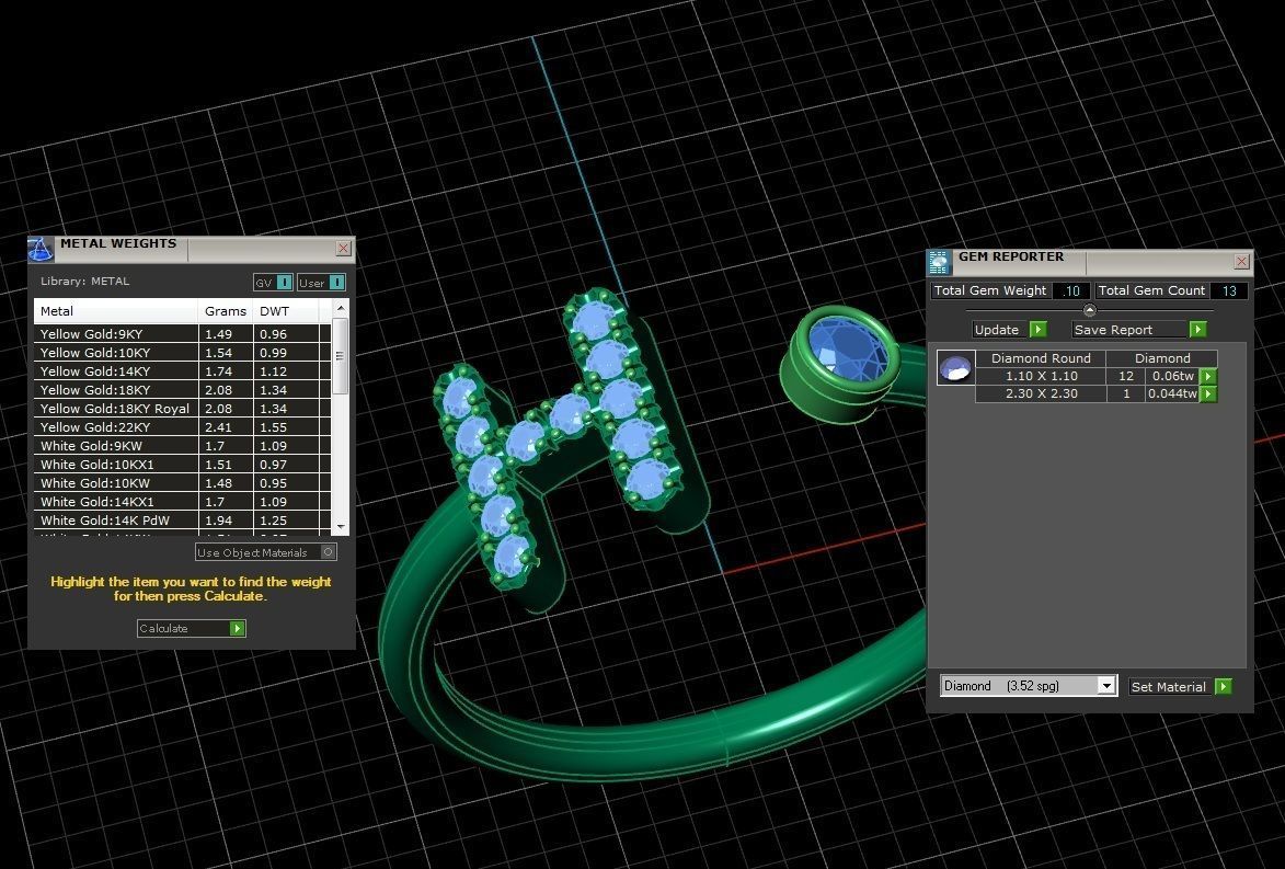 Letter Jewelry Ring 3D print model_13