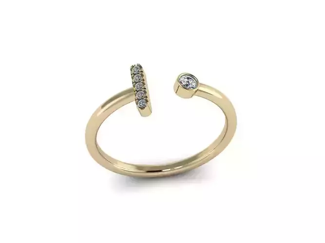 Letter Jewelry Ring 3D print model
