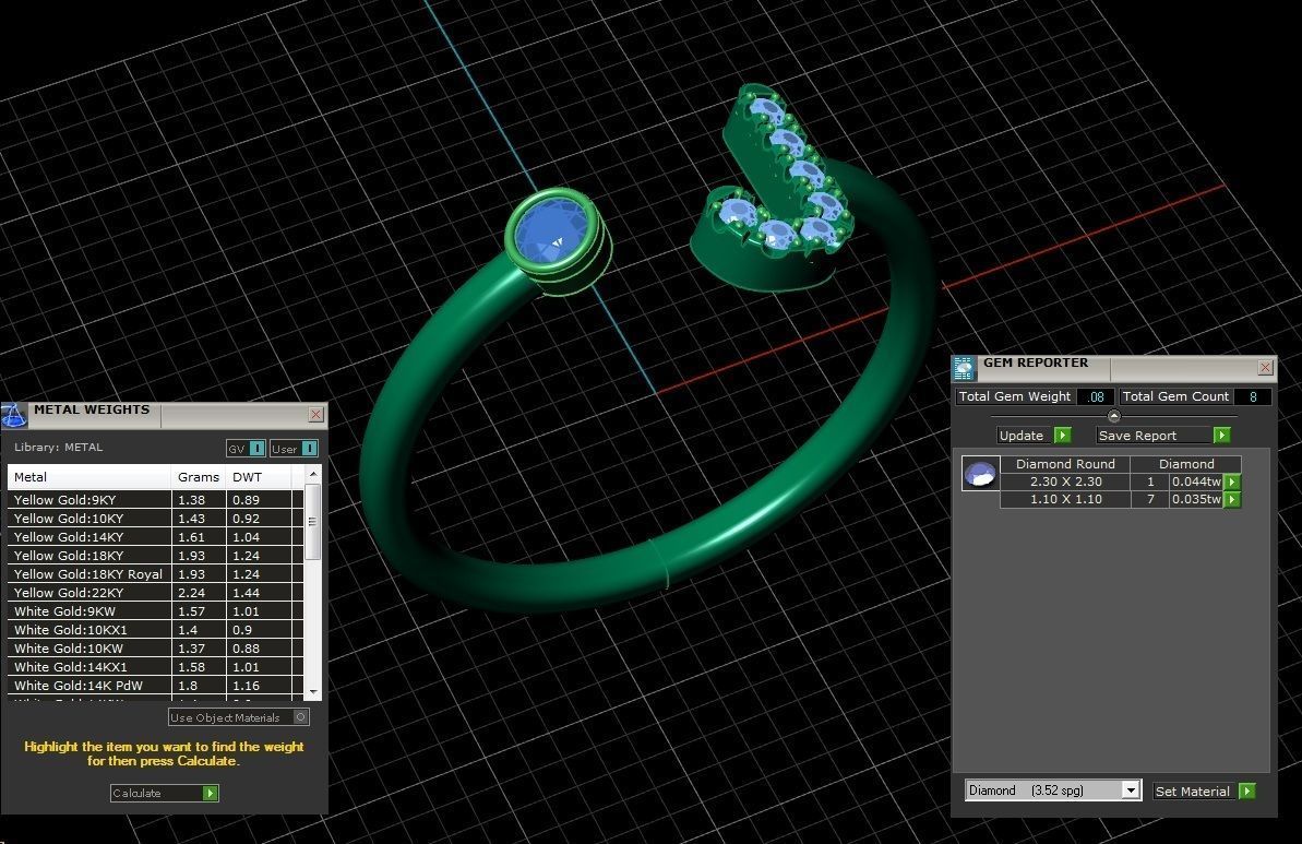 Letter Jewelry Ring 3D print model_13