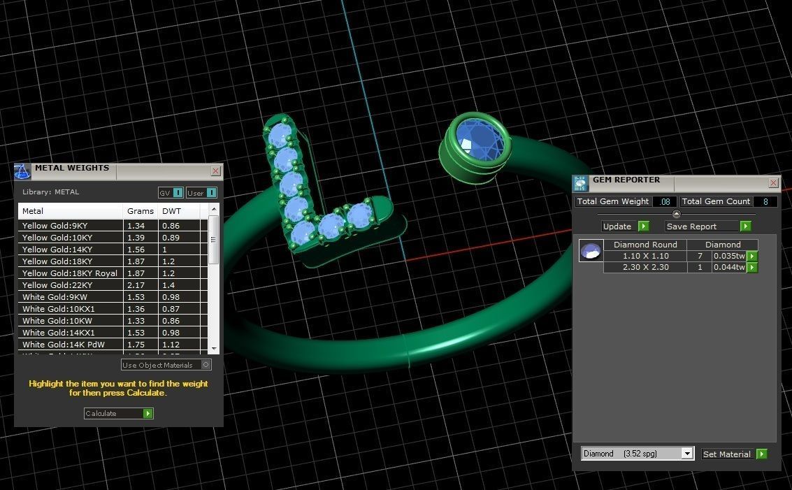 Letter Jewelry Ring 3D print model_15