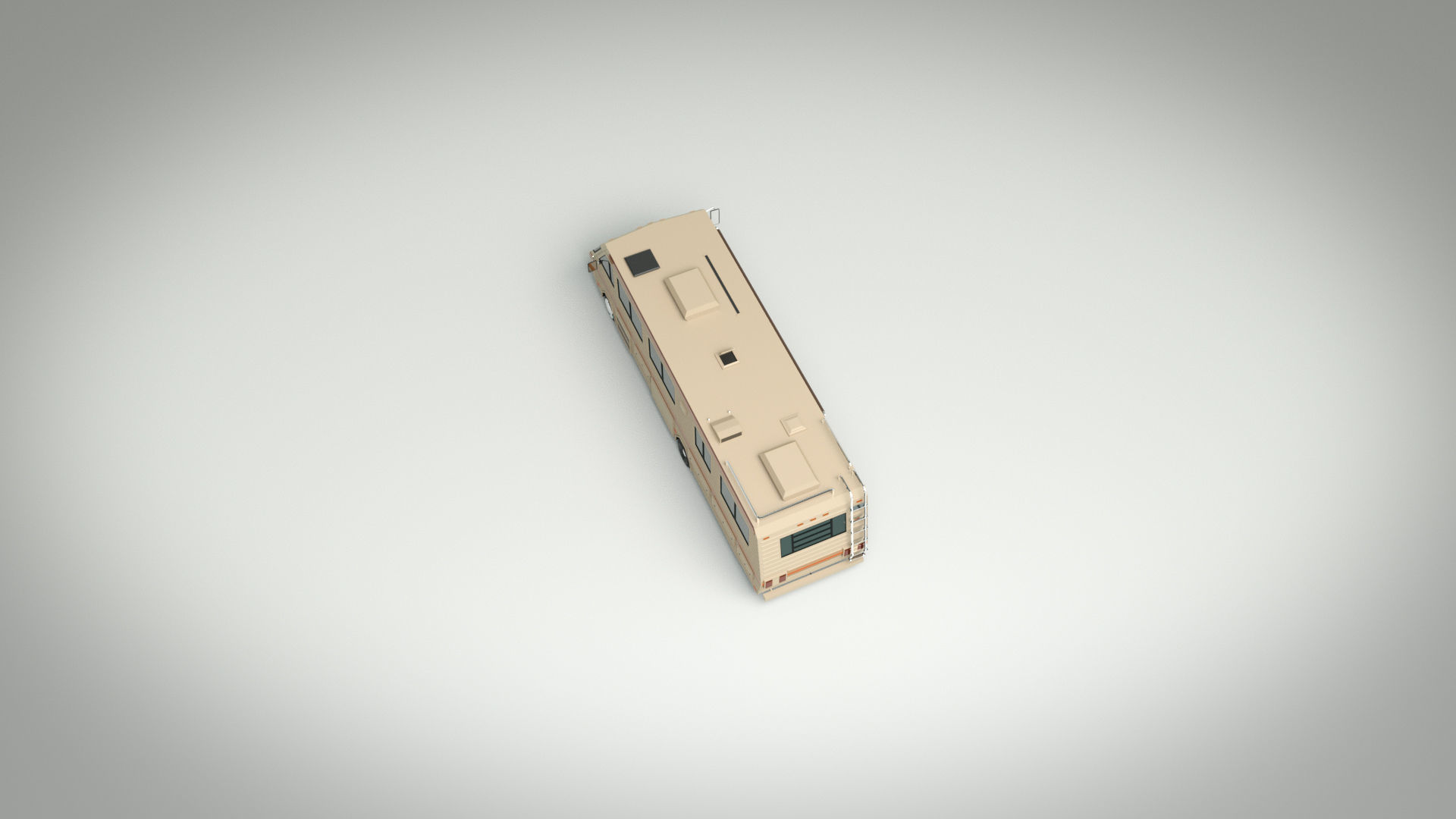 Low Poly Motorhome 02 Low-poly 3D model_4
