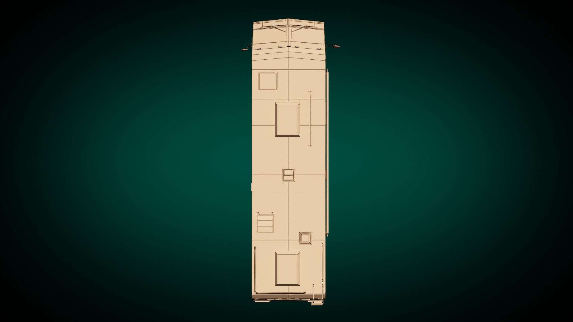 Low Poly Motorhome 02 Low-poly 3D model_14