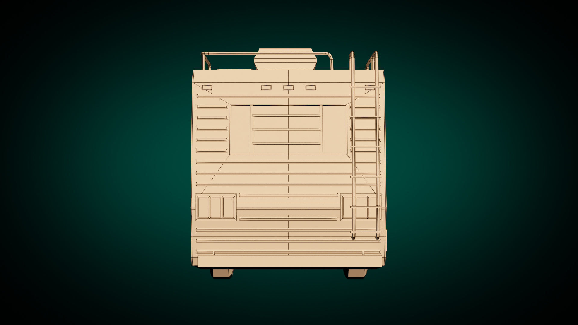 Low Poly Motorhome 02 Low-poly 3D model_13