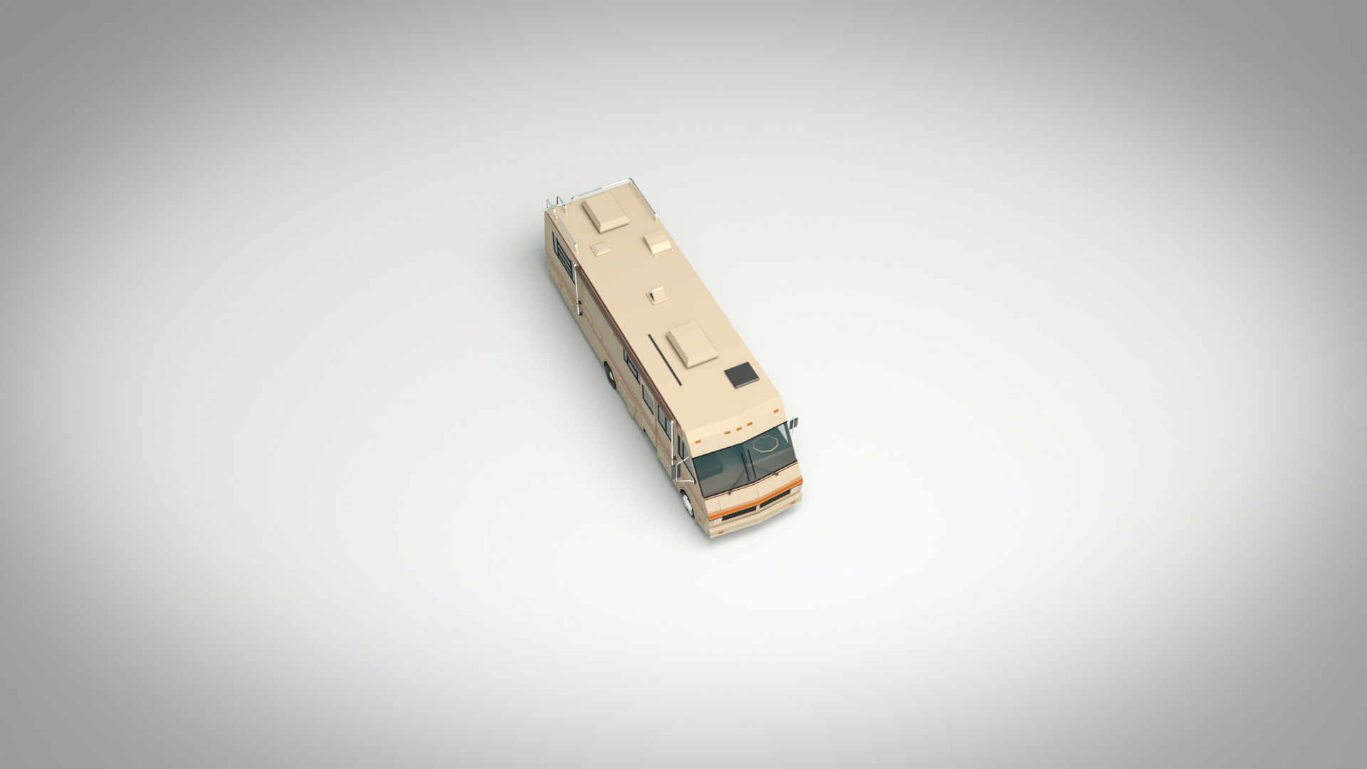Low Poly Motorhome 02 Low-poly 3D model_5