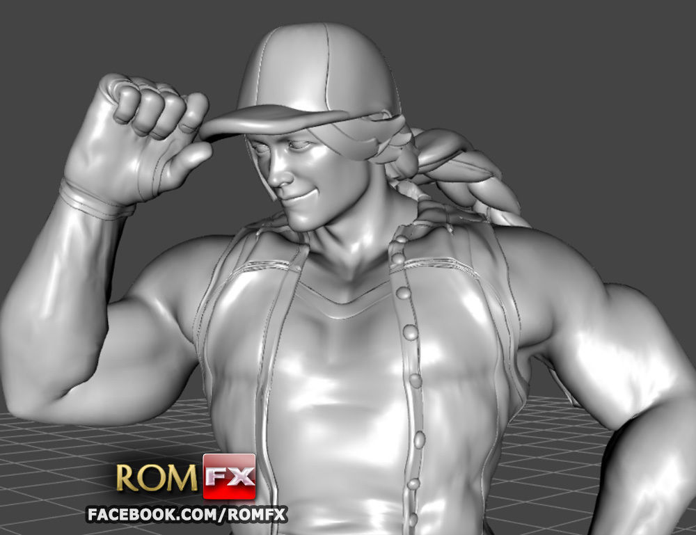 Terry Bogard - Fatal Fury Action Figure Printable 3D print model_27
