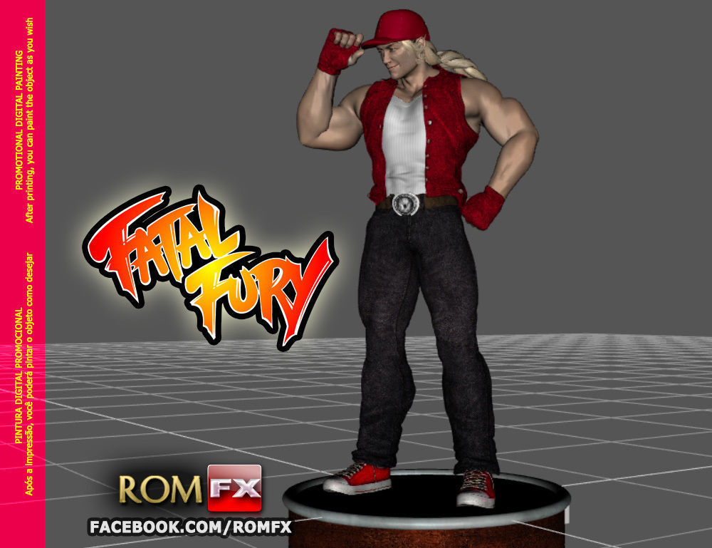 Terry Bogard - Fatal Fury Action Figure Printable 3D print model_1