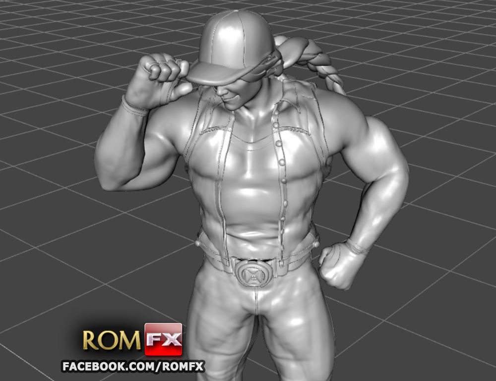 Terry Bogard - Fatal Fury Action Figure Printable 3D print model_13