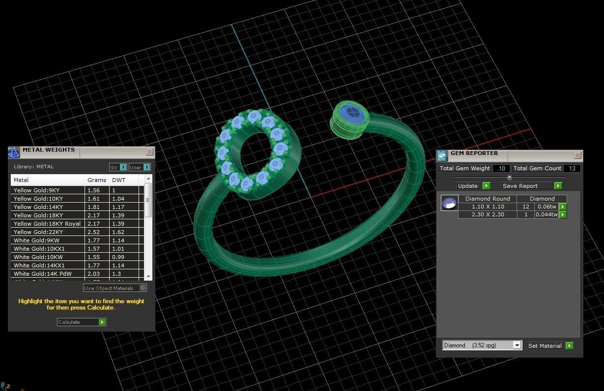 Letter Jewelry Ring 3D print model_12