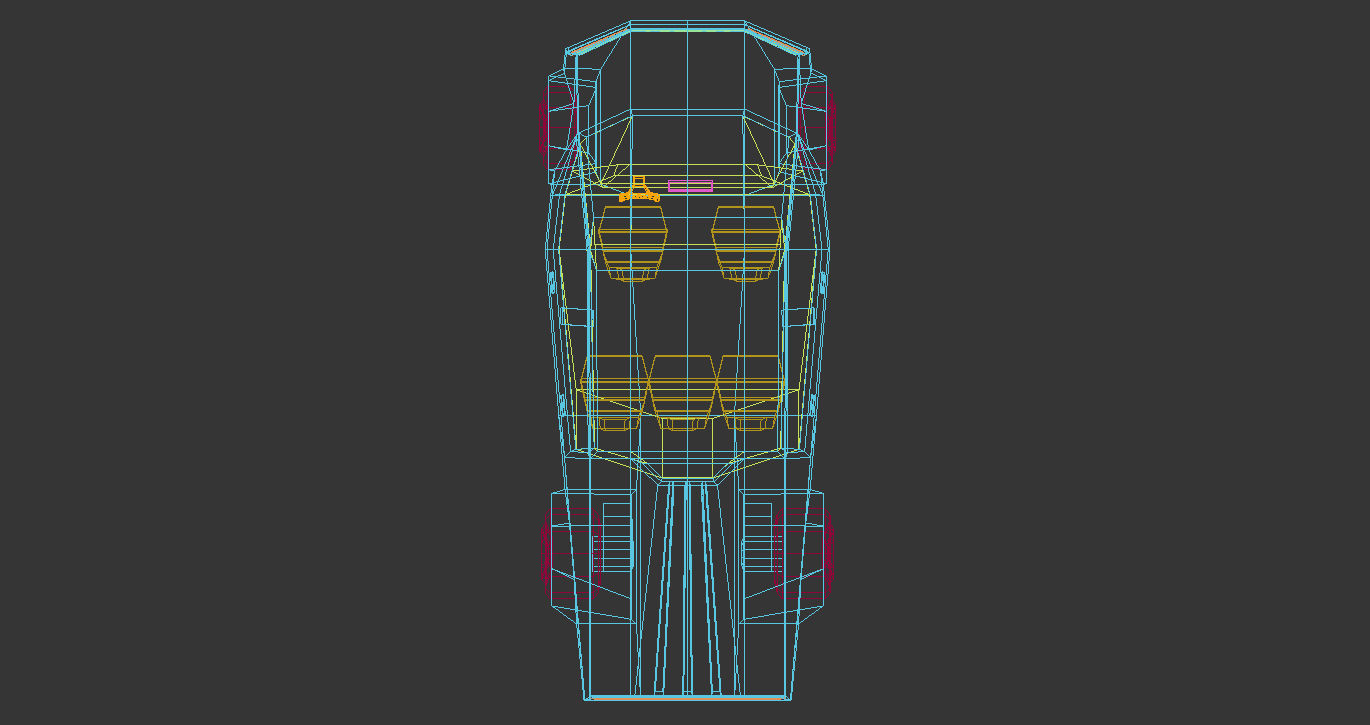 Low Poly Sci-Fi Car 02 Low-poly 3D model_11