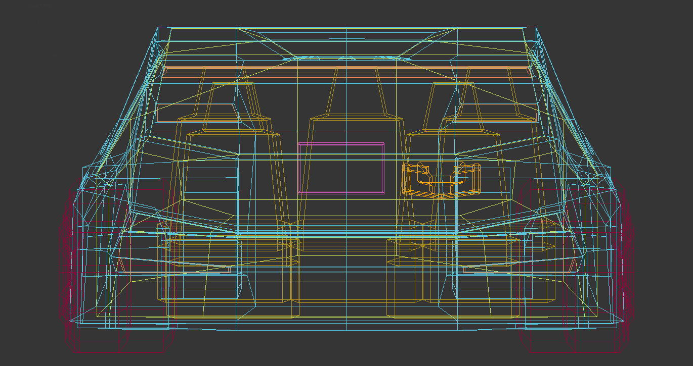 Low Poly Sci-Fi Car 02 Low-poly 3D model_9