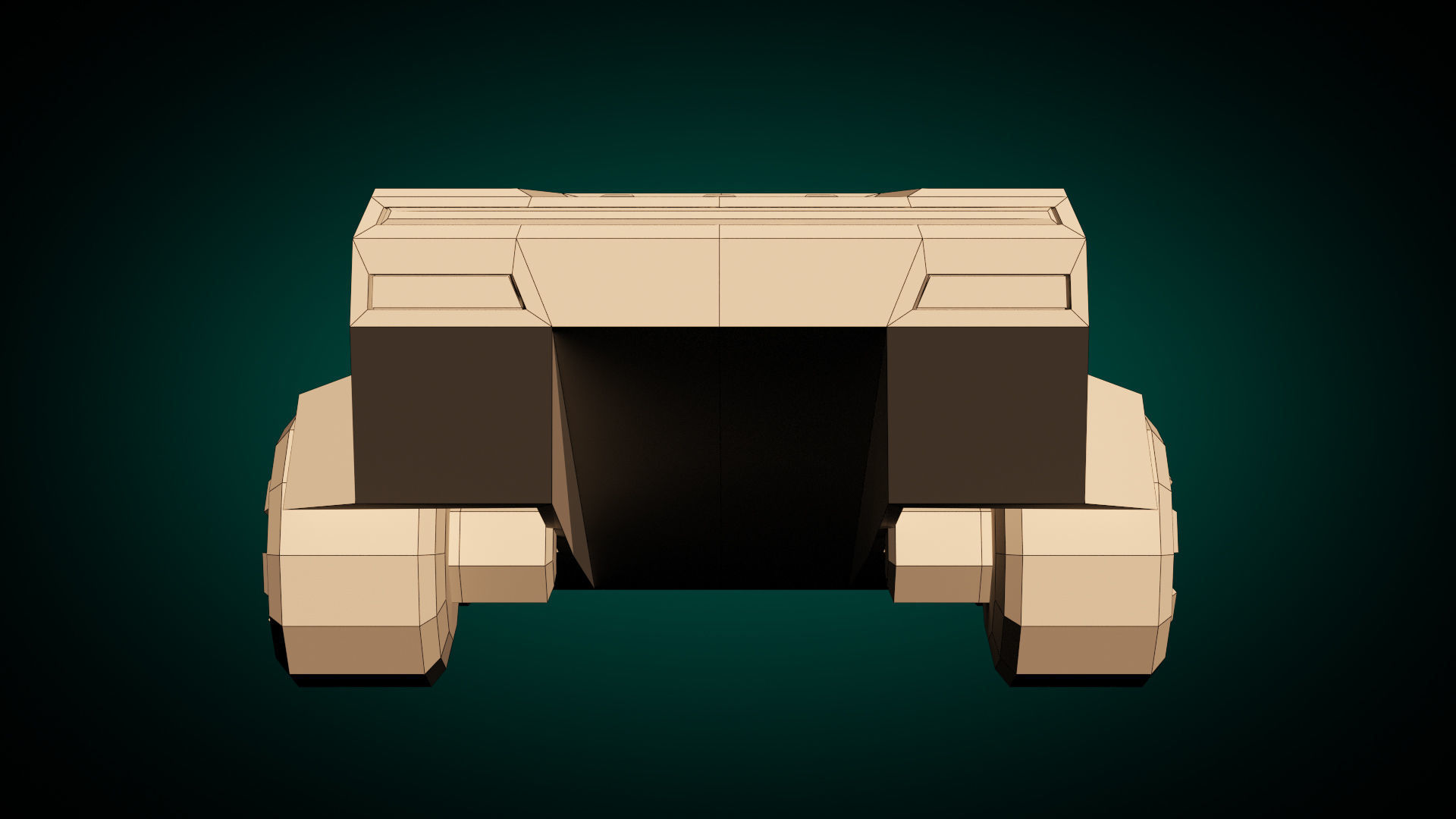 Low Poly Sci-Fi Car 02 Low-poly 3D model_15