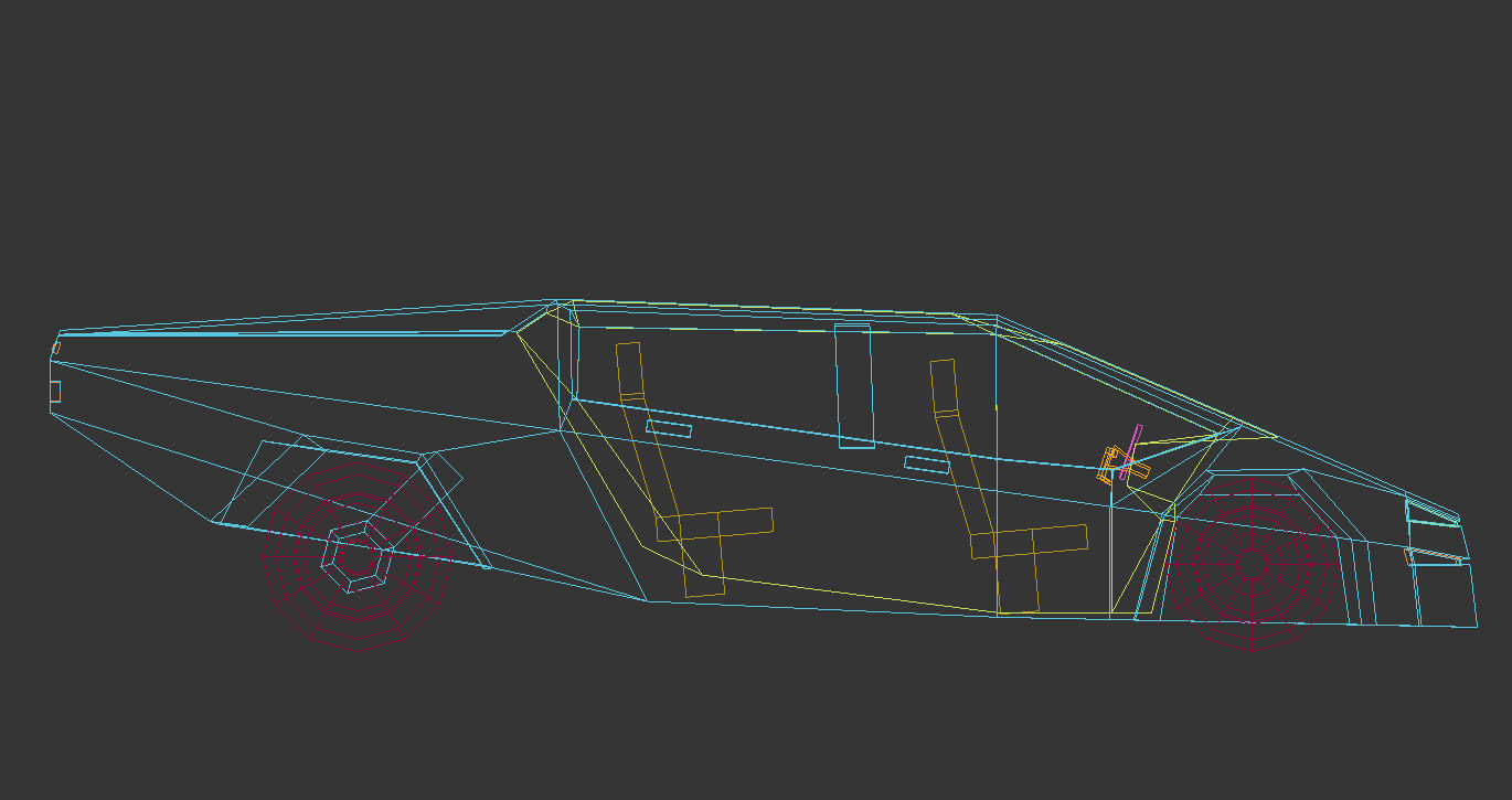 Low Poly Sci-Fi Car 02 Low-poly 3D model_10