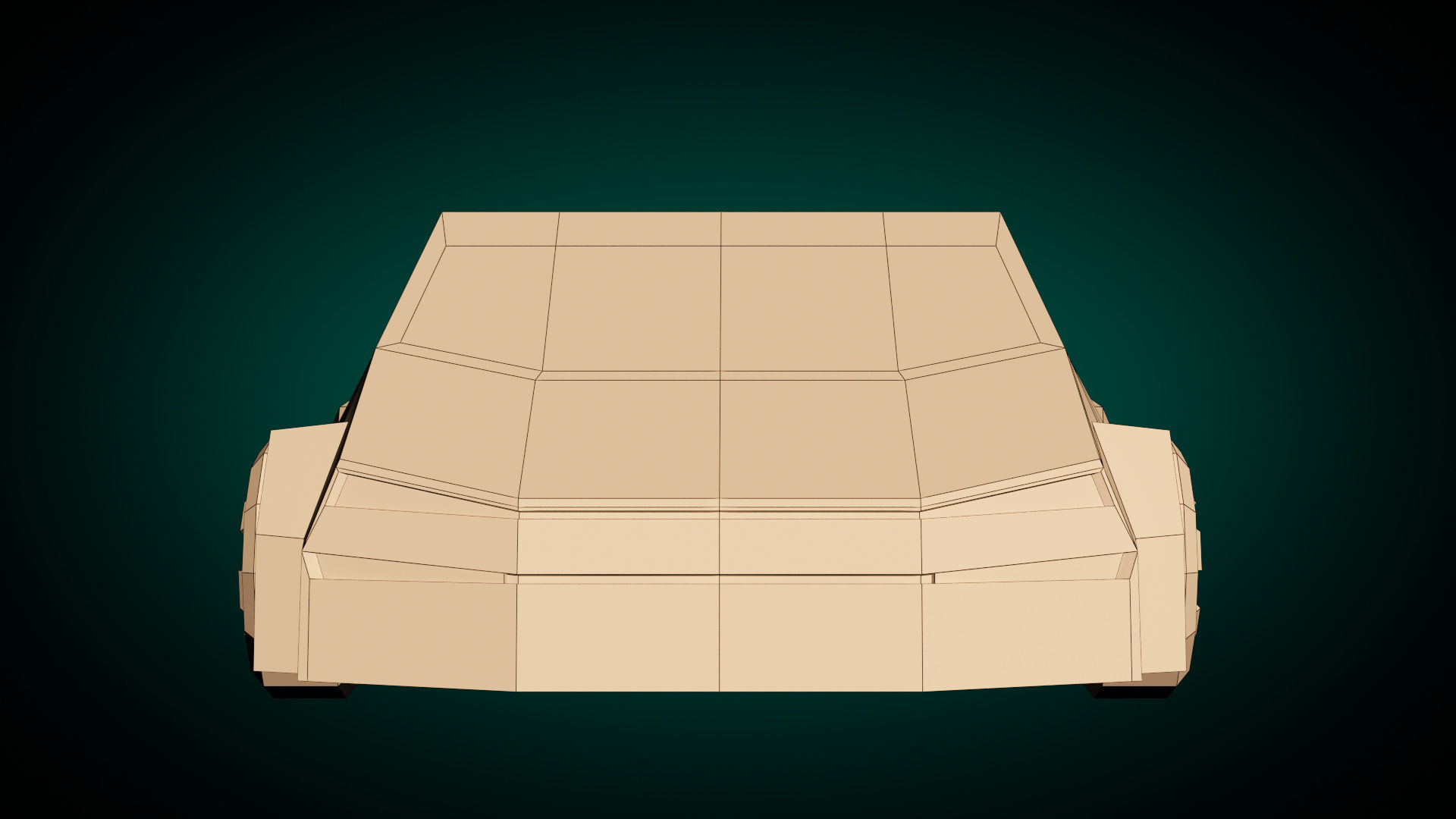 Low Poly Sci-Fi Car 02 Low-poly 3D model_13