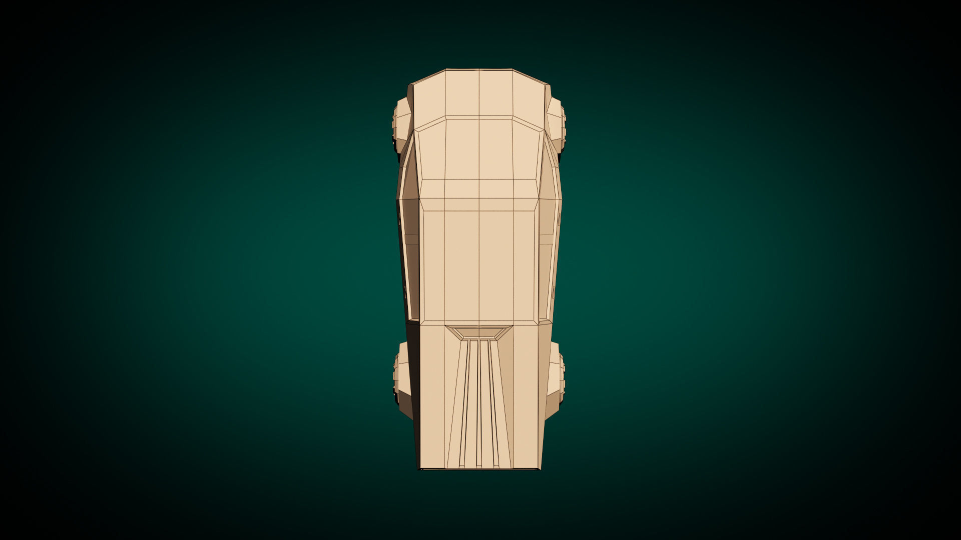 Low Poly Sci-Fi Car 02 Low-poly 3D model_16