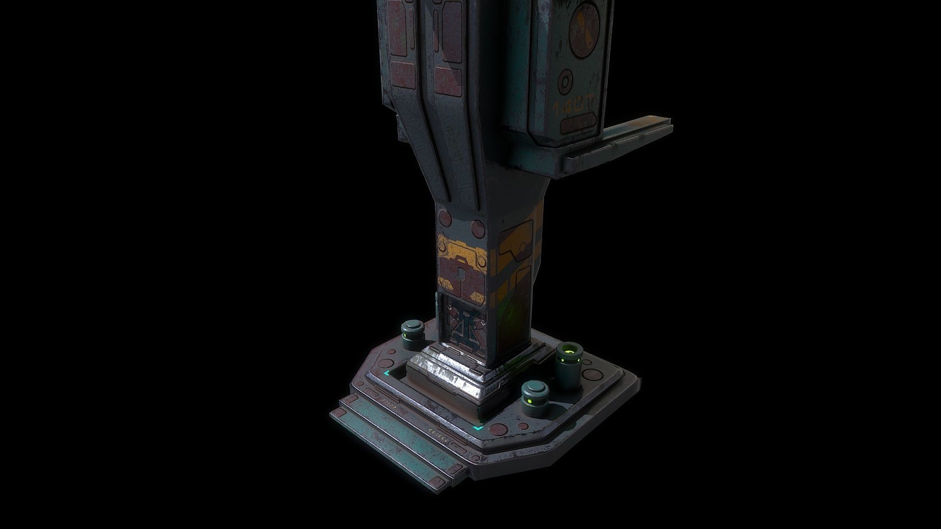 3D model Low poly sci fi administrative building 2 VR / AR / low-poly ...