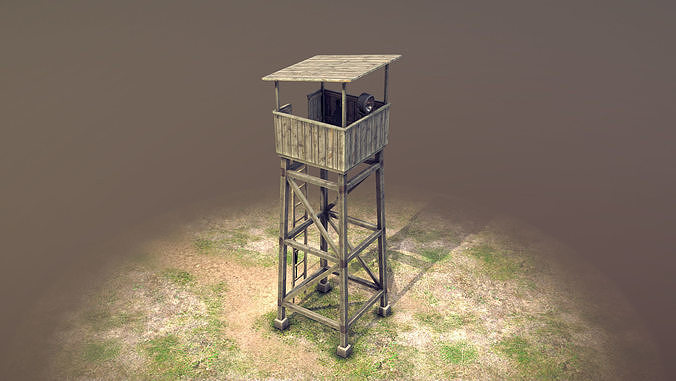 Observation Tower 01 Low-poly 3D model