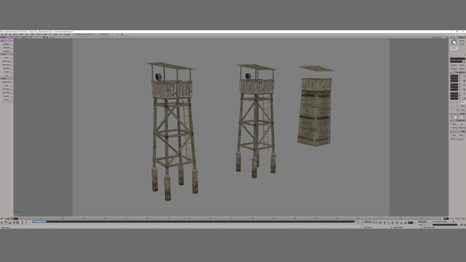 Observation Tower 01 Low-poly 3D model_17