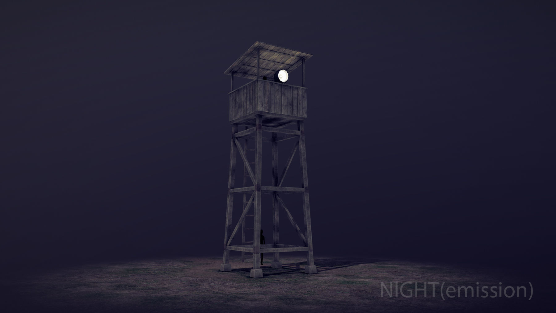 Observation Tower 01 Low-poly 3D model_10