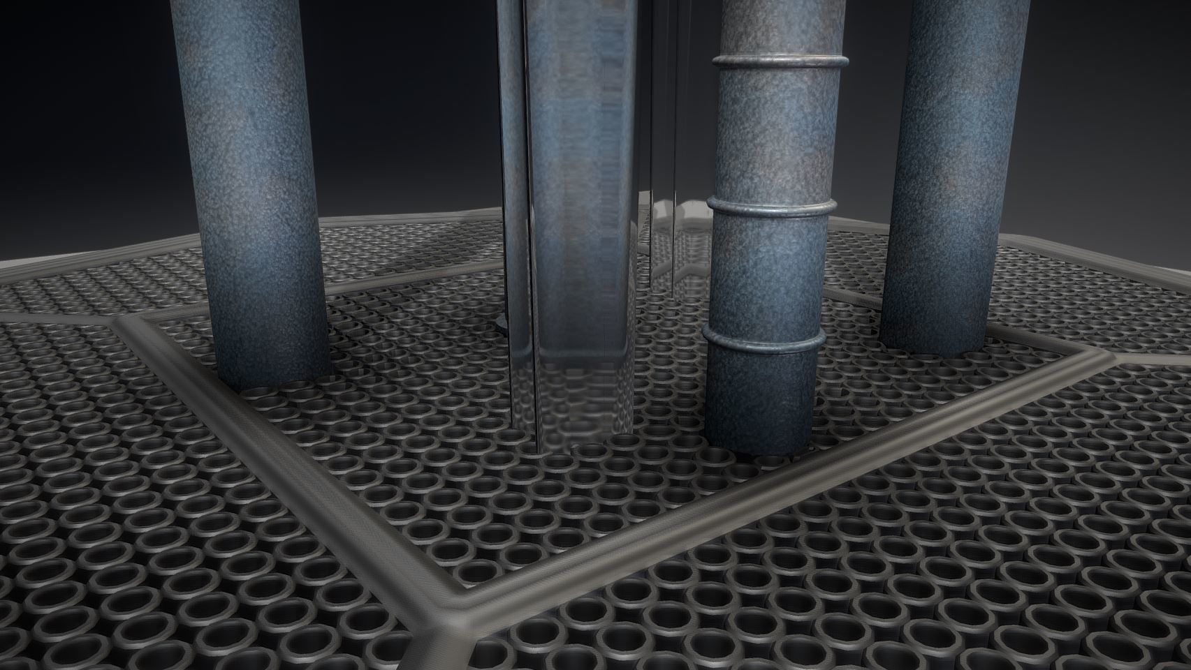 Waterwheels Fountain High-Poly Version 3D model_12