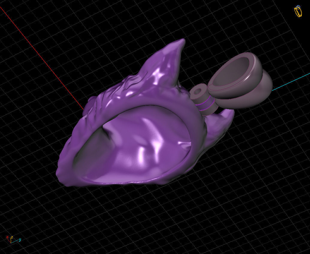 Pendant Wolf 3D print model_3