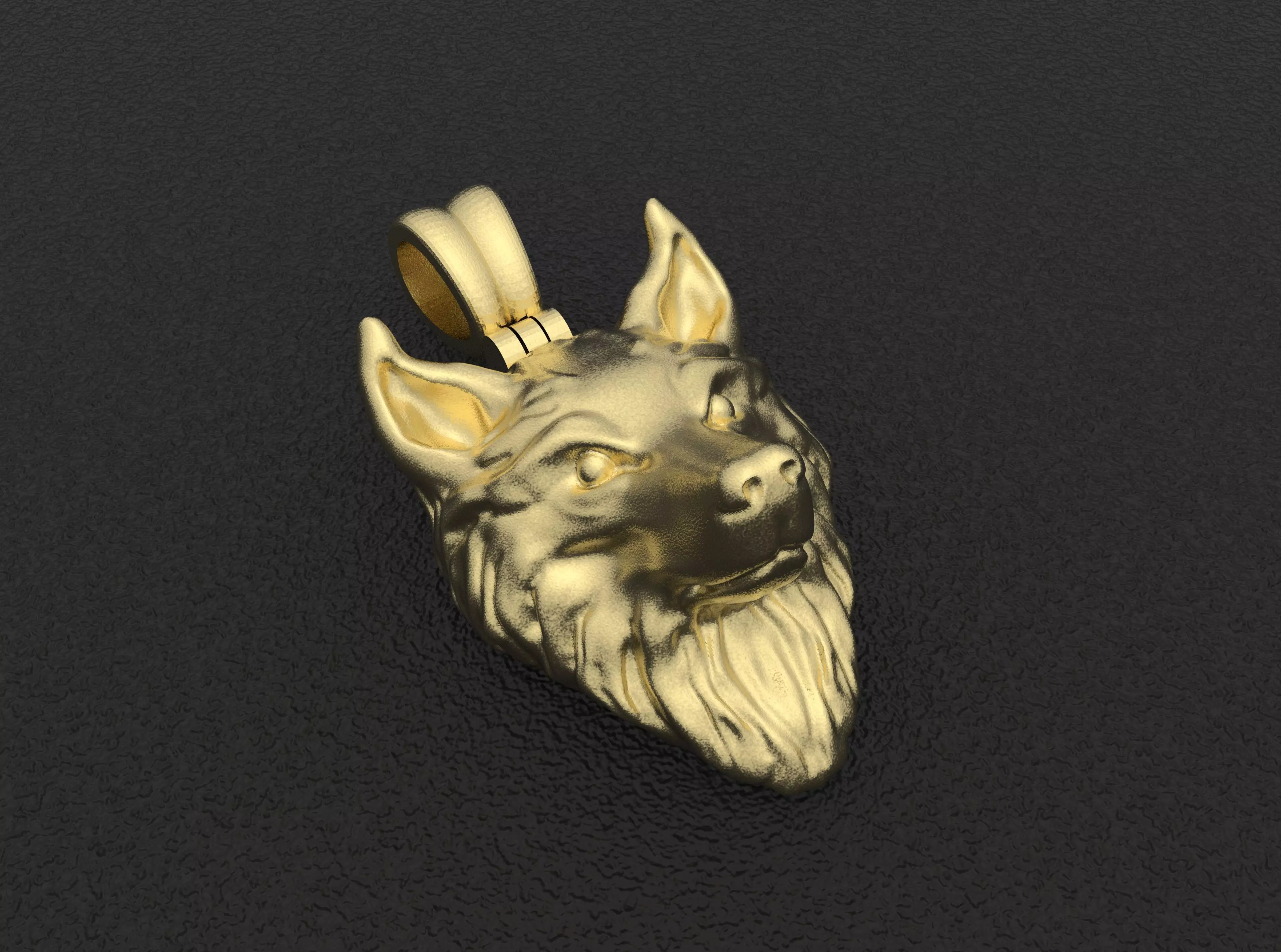 Pendant Wolf 3D print model_0