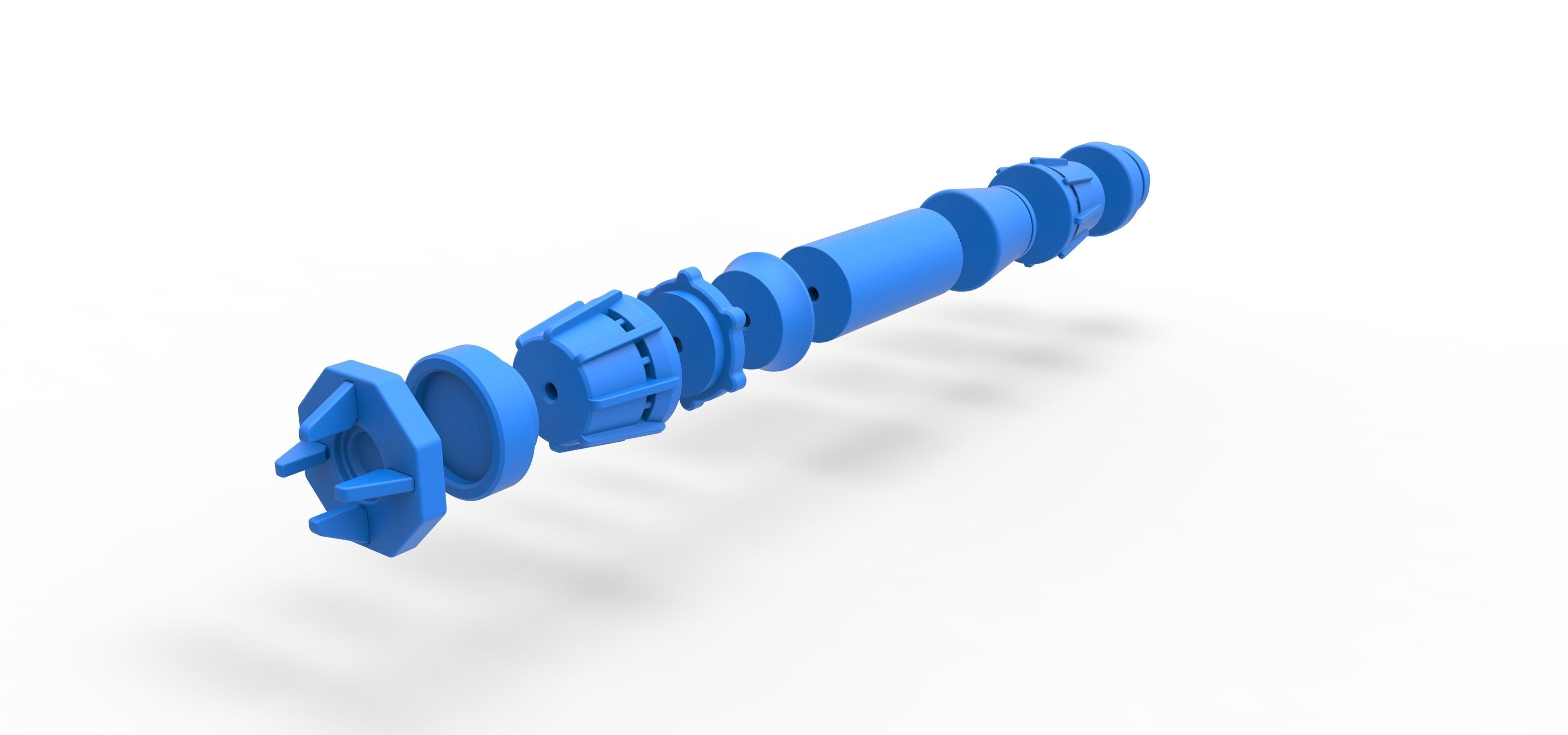 Lightsaber of Rey from the movie Star Wars 9 Rise of Skywalker 3D print model_9