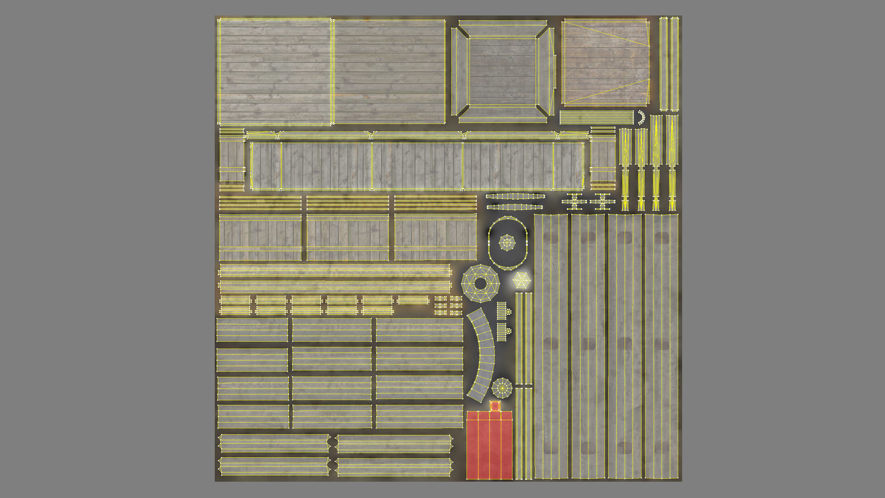 Observation Tower 01 with Damage Low-poly 3D model_22