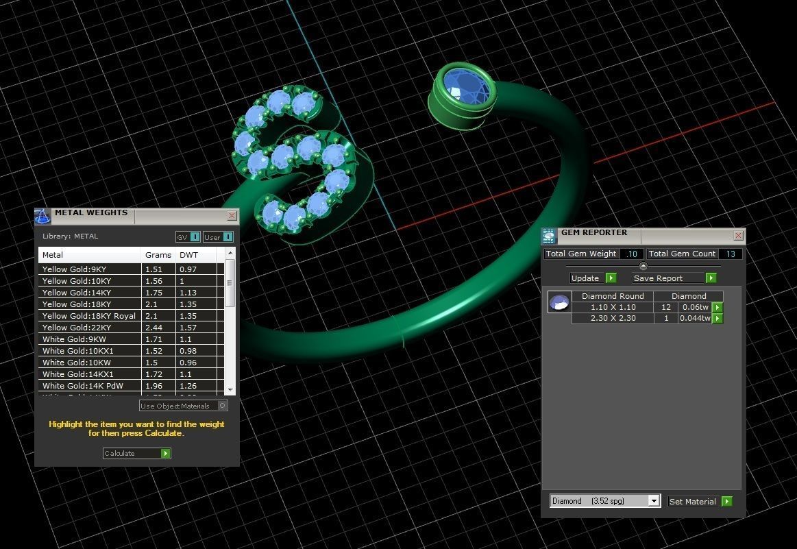 Letter Jewelry Ring 3D print model_1
