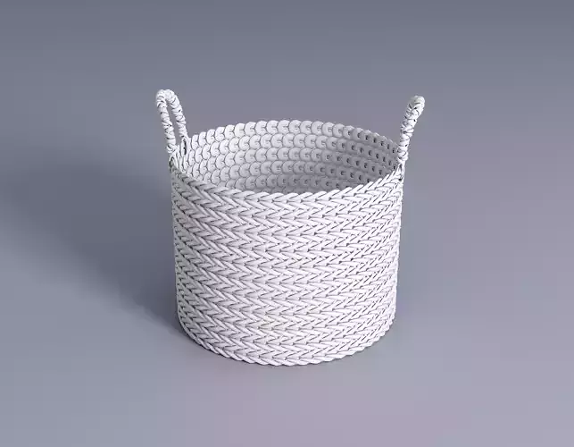 White decorative basket