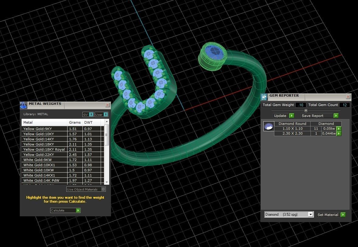 Letter Jewelry Ring 3D print model_4