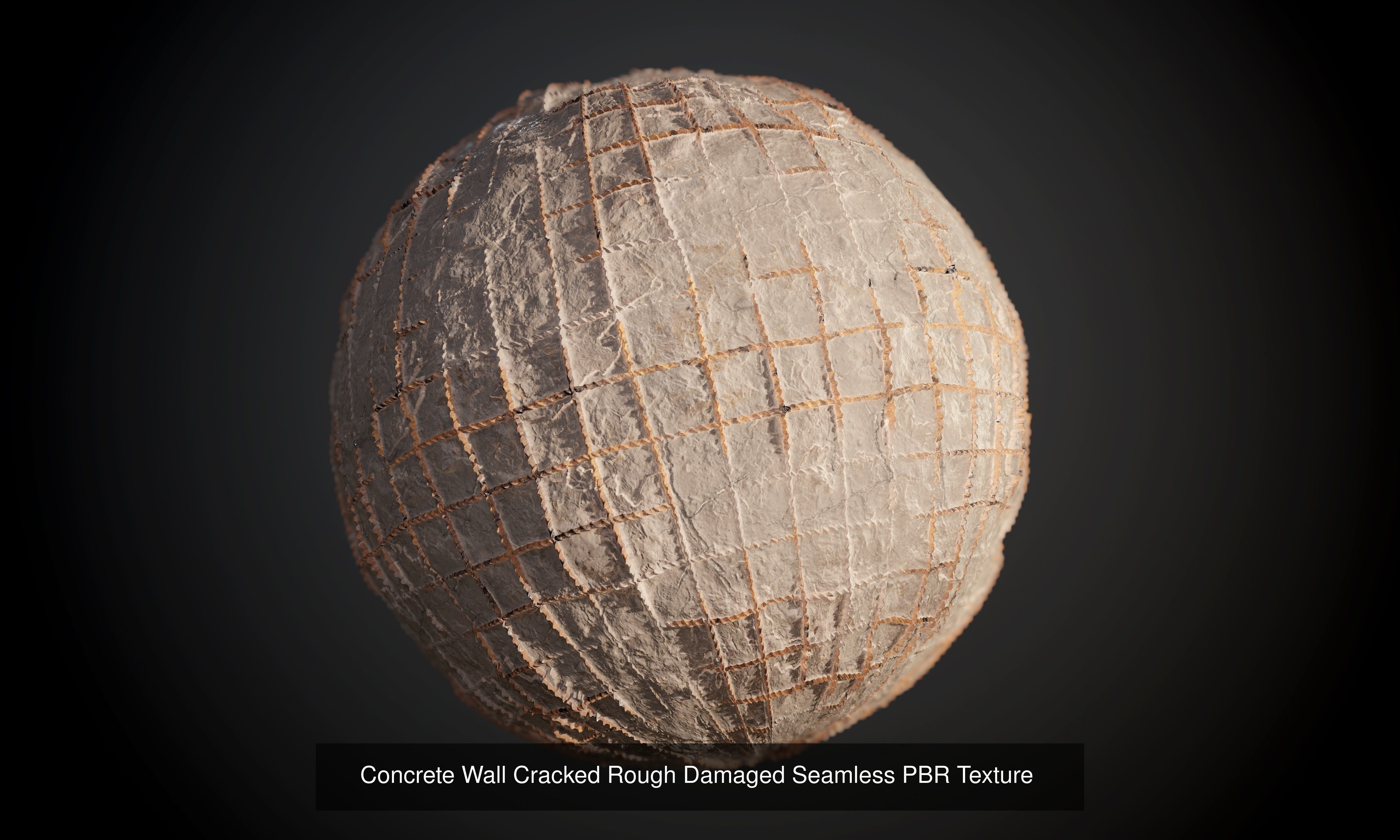 55 Brick Concrete Wall Seamless PBR Texture Collection 01 Texture_40