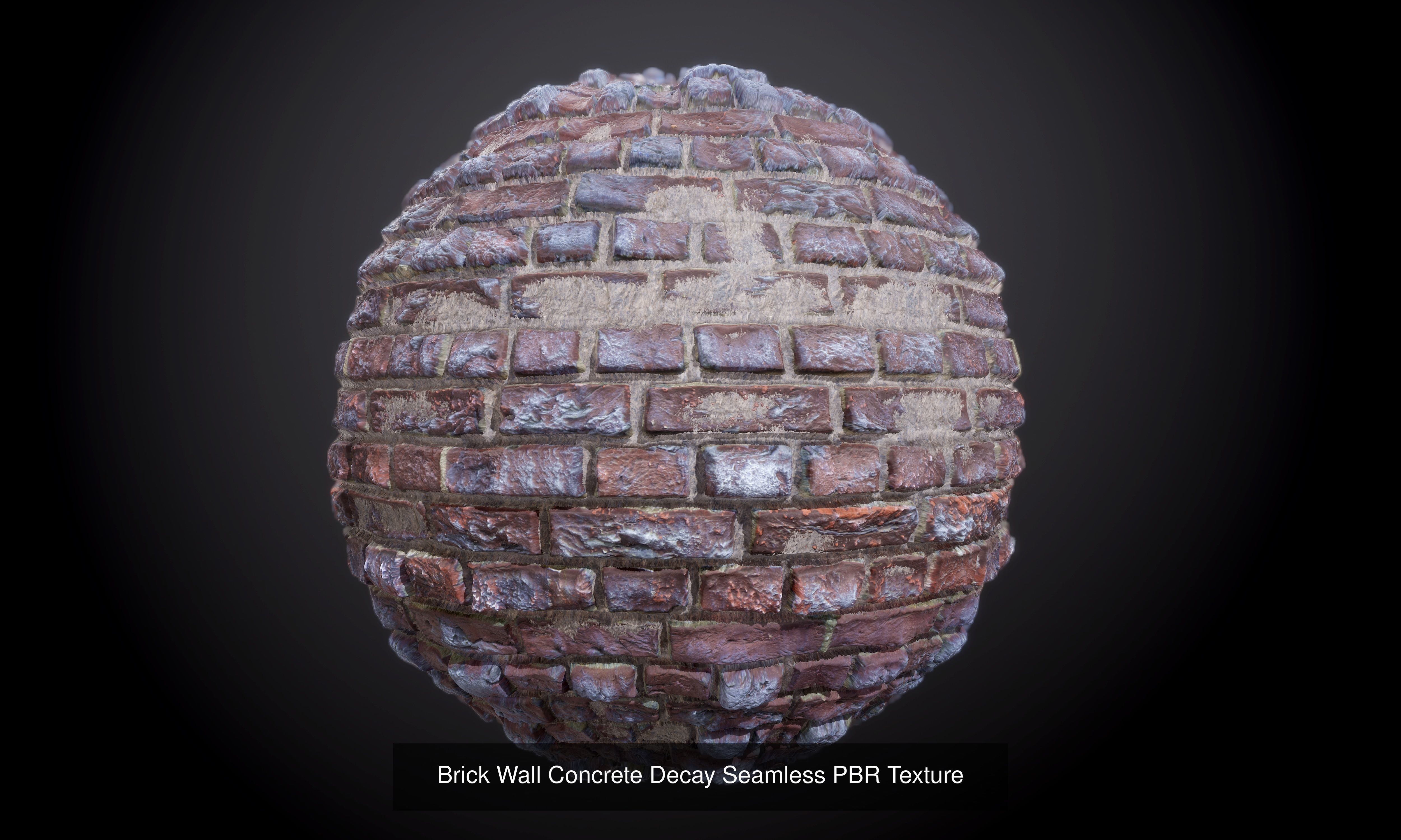 55 Brick Concrete Wall Seamless PBR Texture Collection 01 Texture_47