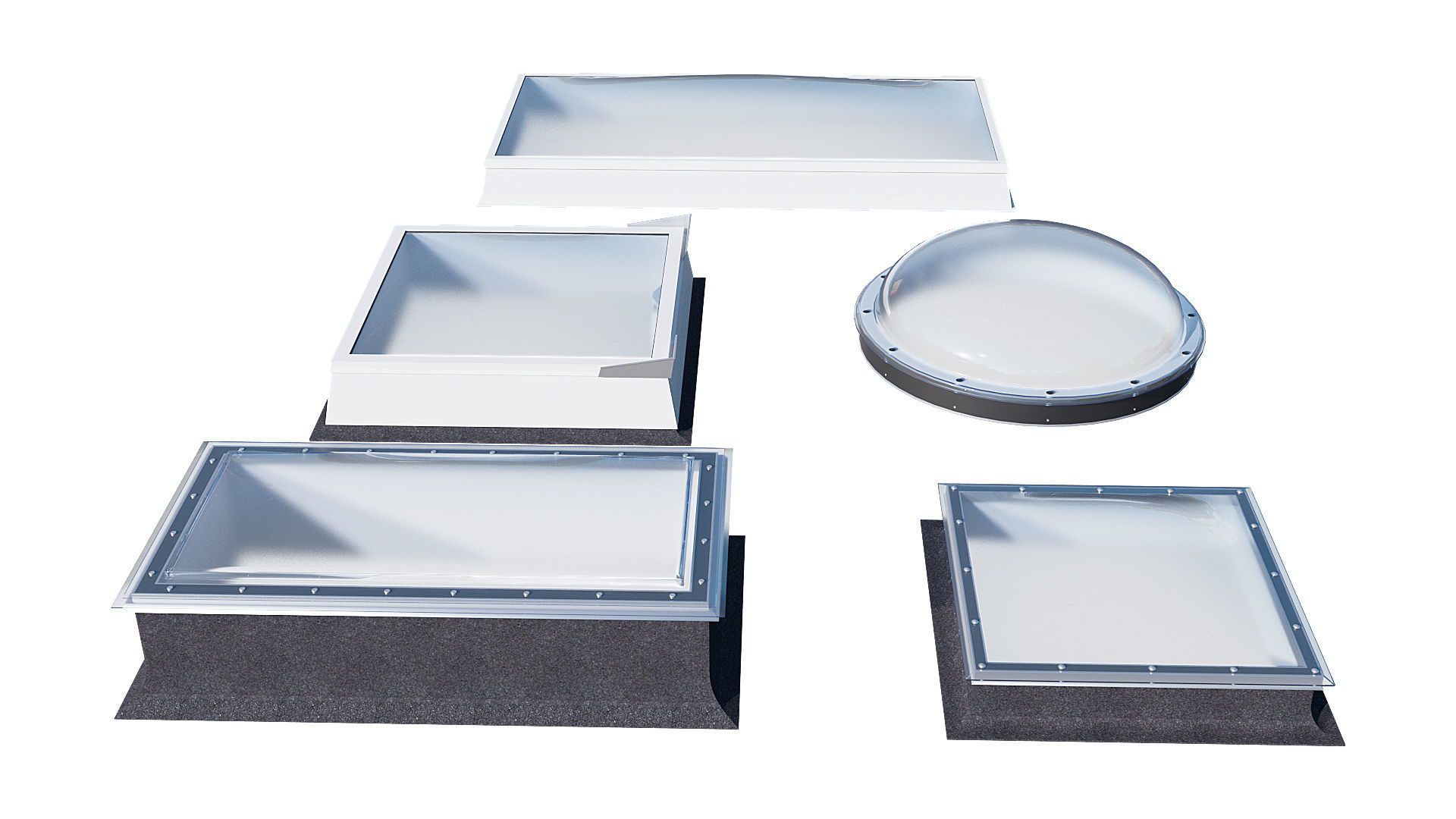 Roof Skylight model pack 3D model_3