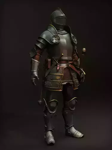 Knight in armor 3D model