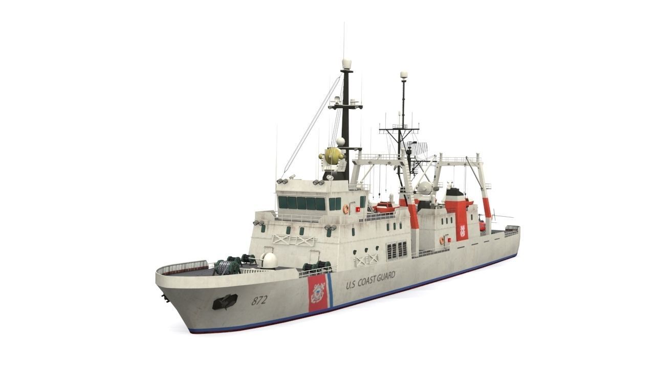 Coast Guard Low-poly 3D model_1