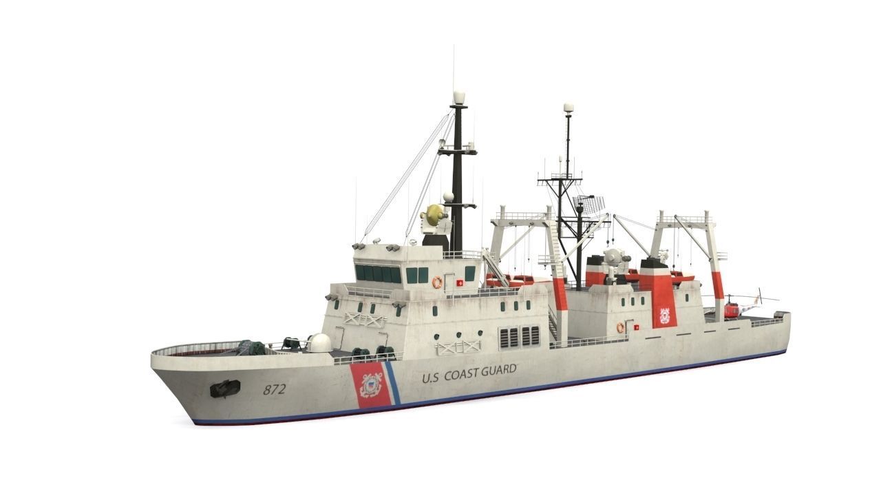 Coast Guard Low-poly 3D model_2