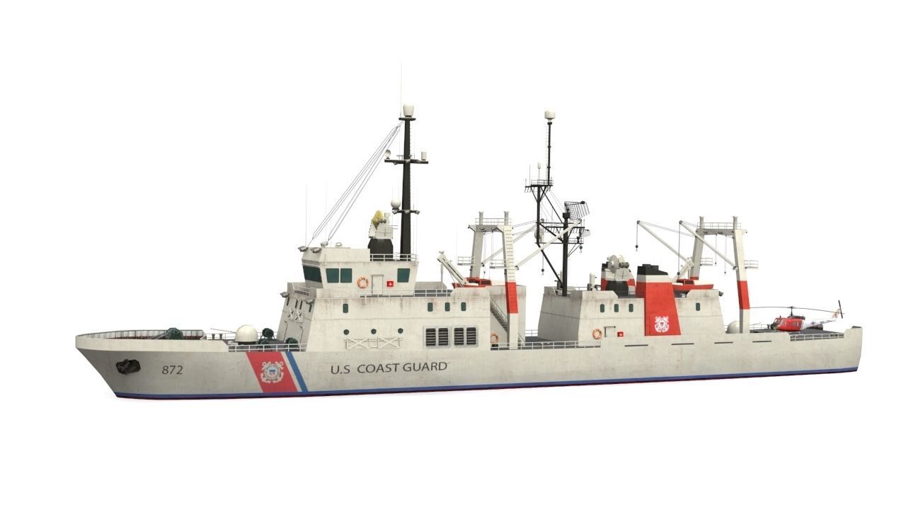 Coast Guard Low-poly 3D model_3
