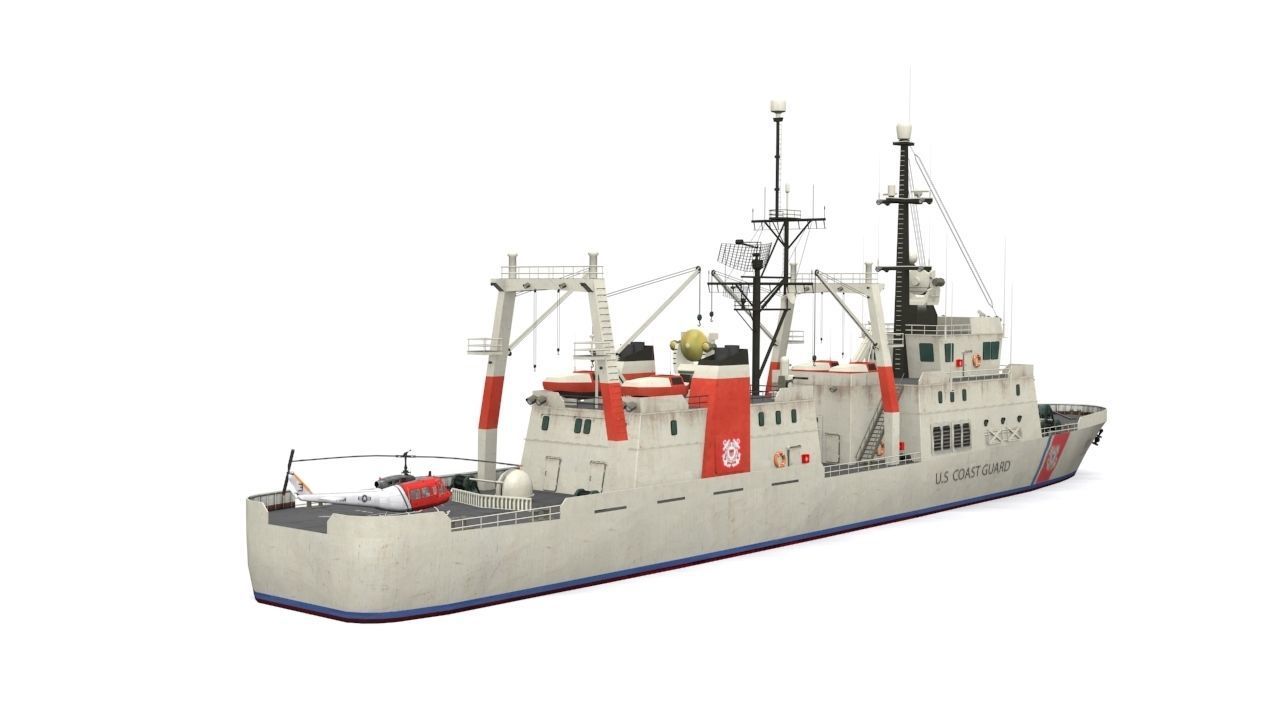 Coast Guard Low-poly 3D model_6