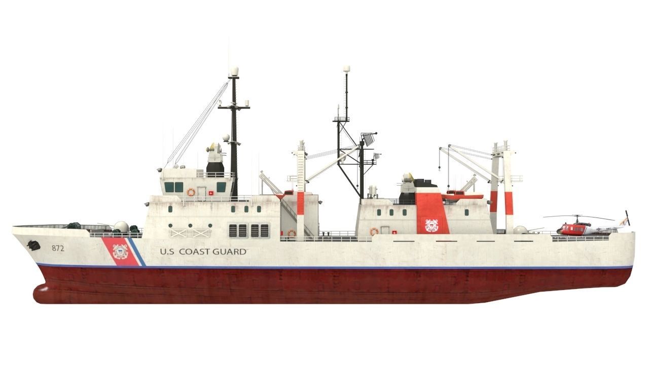 Coast Guard Low-poly 3D model_10
