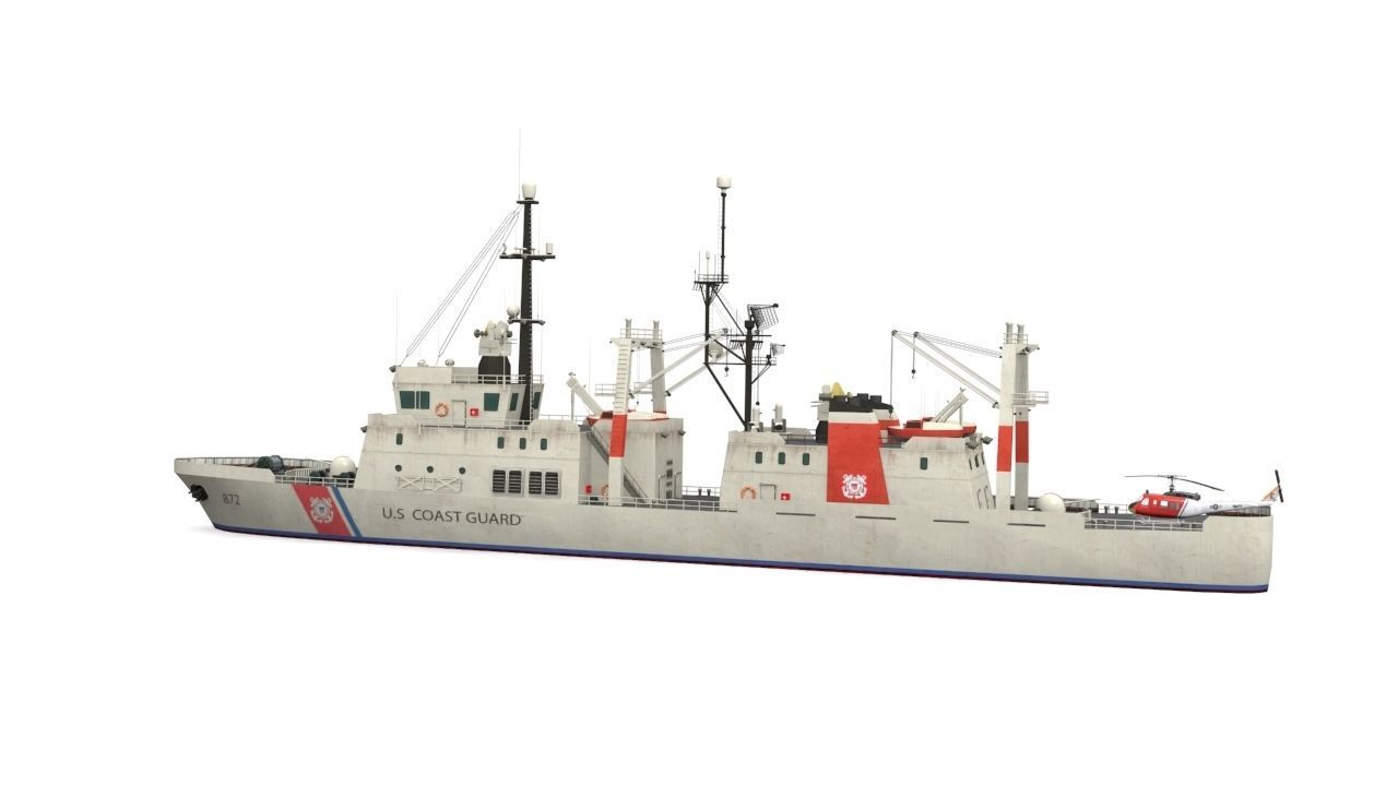 Coast Guard Low-poly 3D model_4