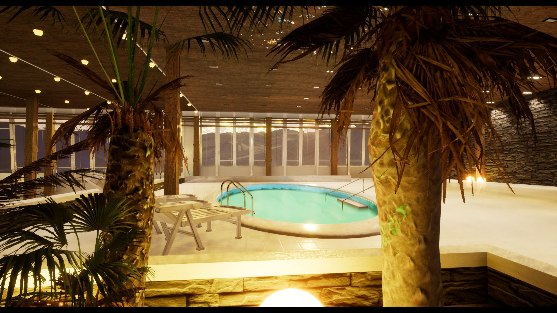 UE4 Luxury Swimming Pools - Accessories - FBX included Low-poly 3D model_6