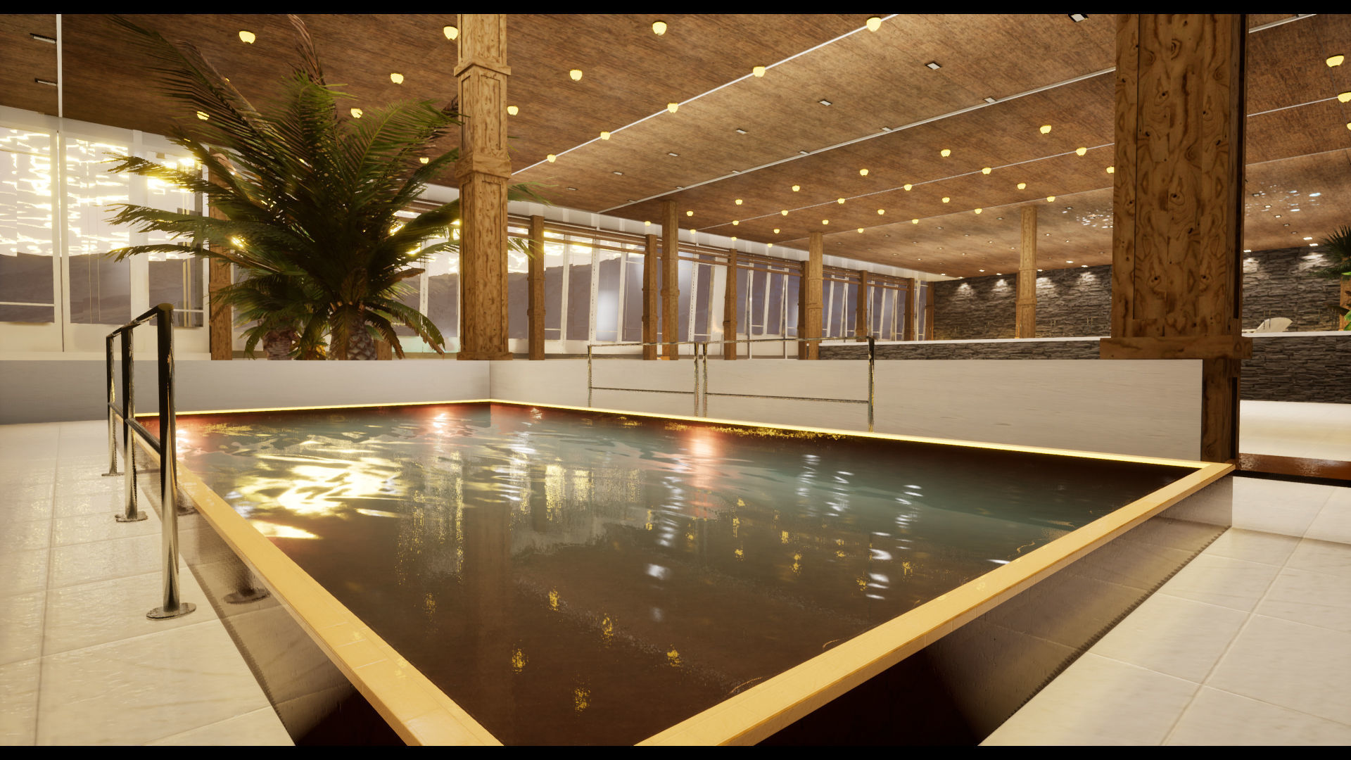 UE4 Luxury Swimming Pools - Accessories - FBX included Low-poly 3D model_9
