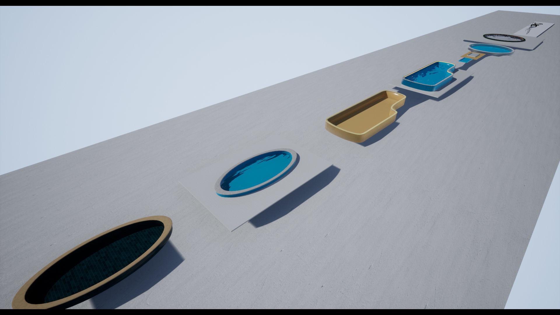 UE4 Luxury Swimming Pools - Accessories - FBX included Low-poly 3D model_12