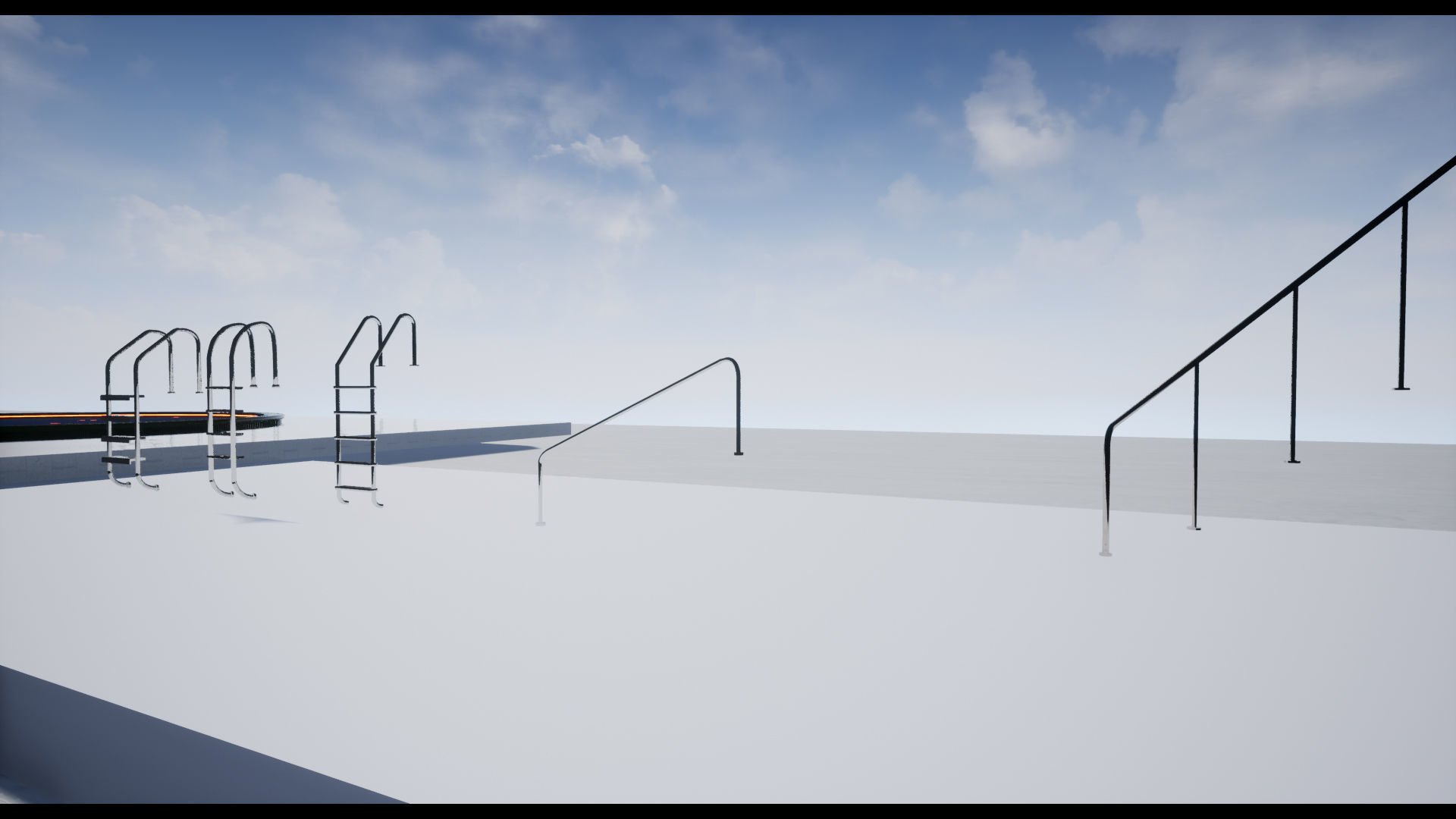 UE4 Luxury Swimming Pools - Accessories - FBX included Low-poly 3D model_11