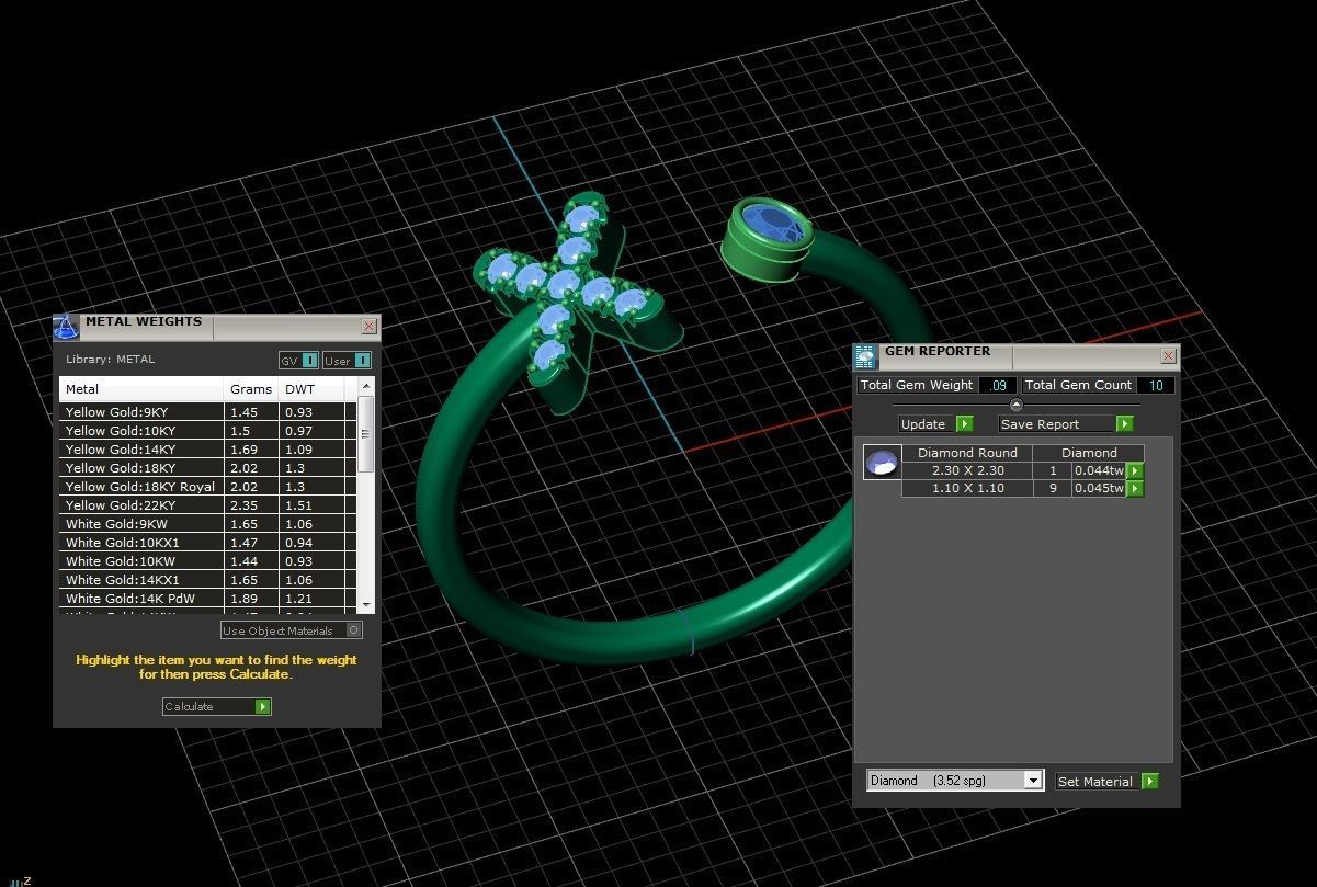 Letter Jewelry Ring 3D print model_1