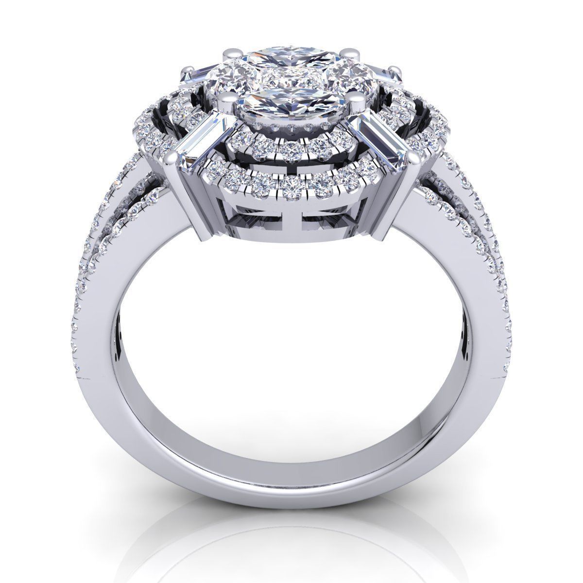 Fancy Royal Woman Ring 3D print model_5